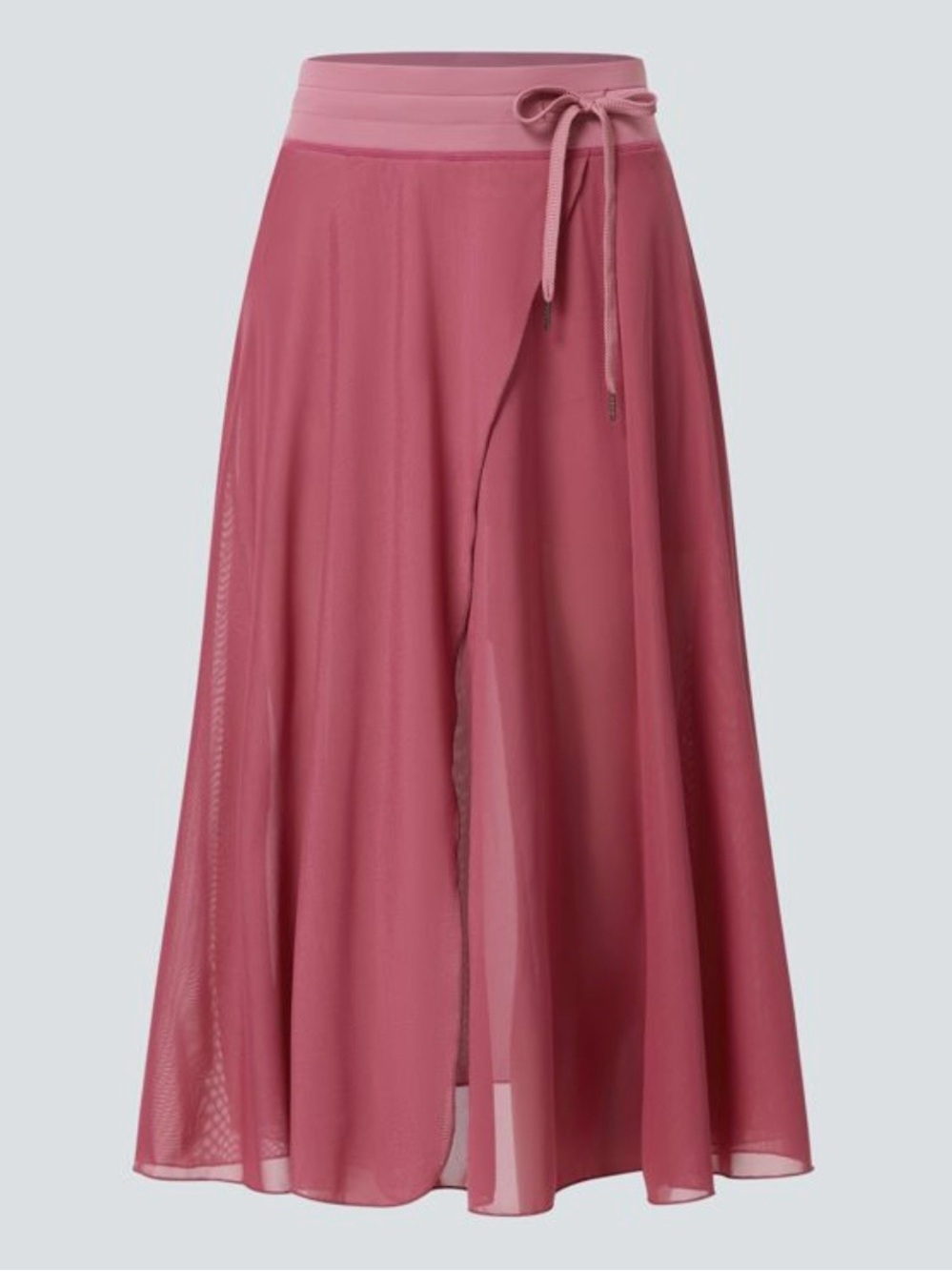 Halara High Waisted Drawstring Contrast Mesh 2-in-1 Pocket Flowy Midi Flare Sz M - Picture 2 of 10